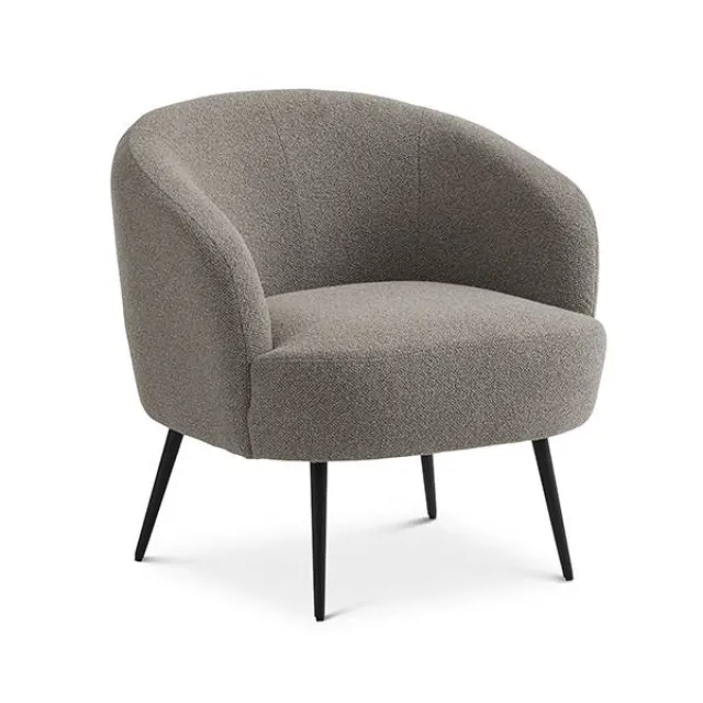 Erling Christensen Møbler Conrad lounge chair - Mushroom - Vista - Sort metal