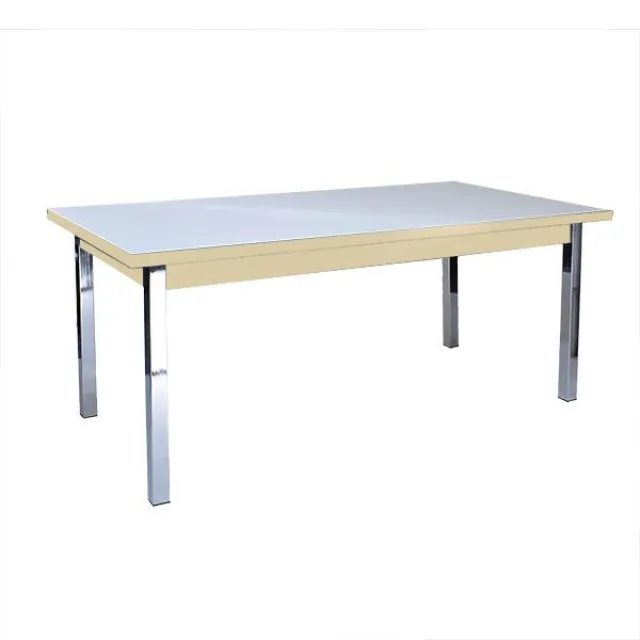 Erling Christensen Møbler Nordic spisebord Hvid melamin og eg kant 90x180 cm.