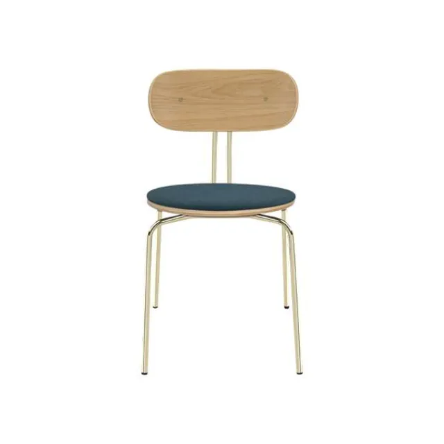 Umage Curious spisebordsstol - Messing stel / Jet Air Blue