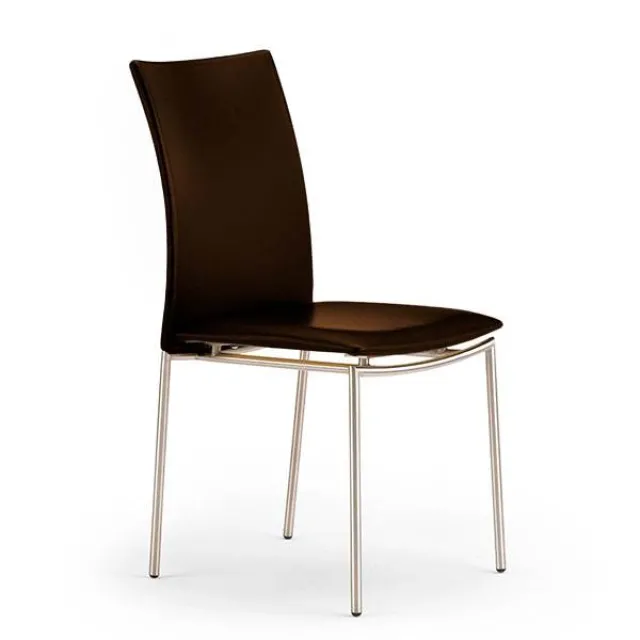 Skovby SM58 spisebordsstol - Stålstel - Brun "100" læder