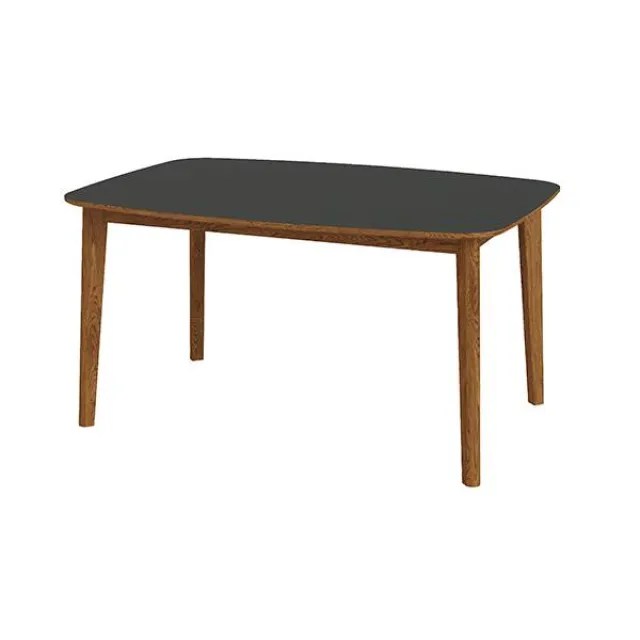 Skovby SM118 spisebord - Olieret valnød / sort nano