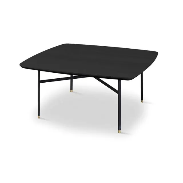 Skovby SM242 / SM262S sofabord - 99 x 99 cm - Bordplade: Sortlakeret eg