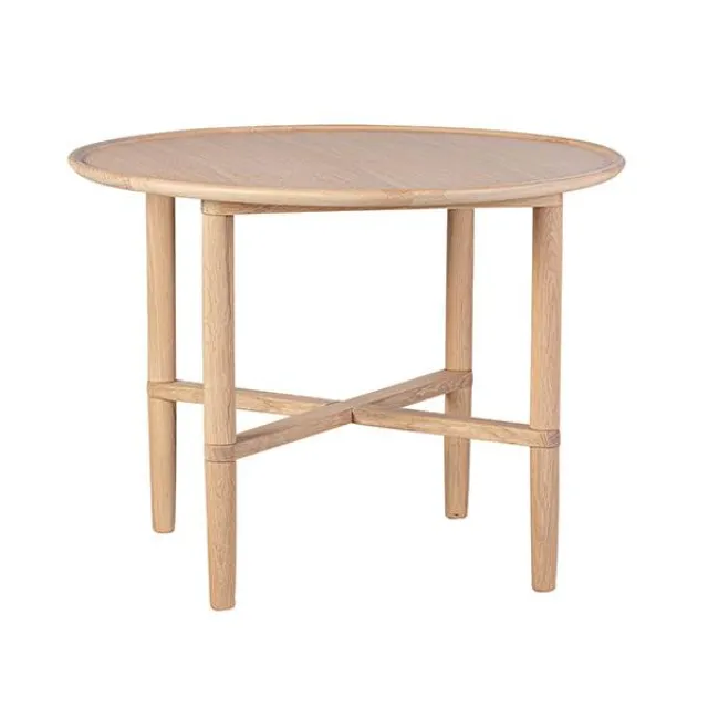Haslev Opus sofabord rundt - eg - Ø 90 cm Lakeret eg