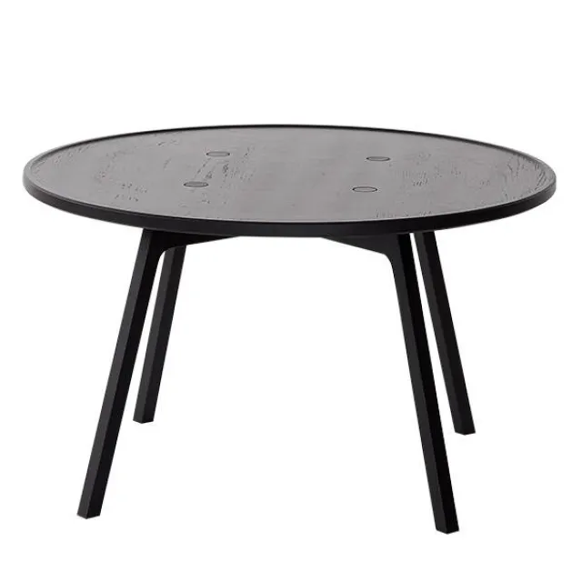 Andersen Furniture C2 sofabord - Massiv sort eg - Ø80 cm.