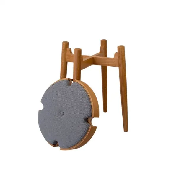 Farstrup Furniture Farstrup Tray-SitÂ® 6590 - bøg m. grå polstring