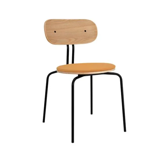 Umage Curious spisebordsstol - Sort stel / Tangerine