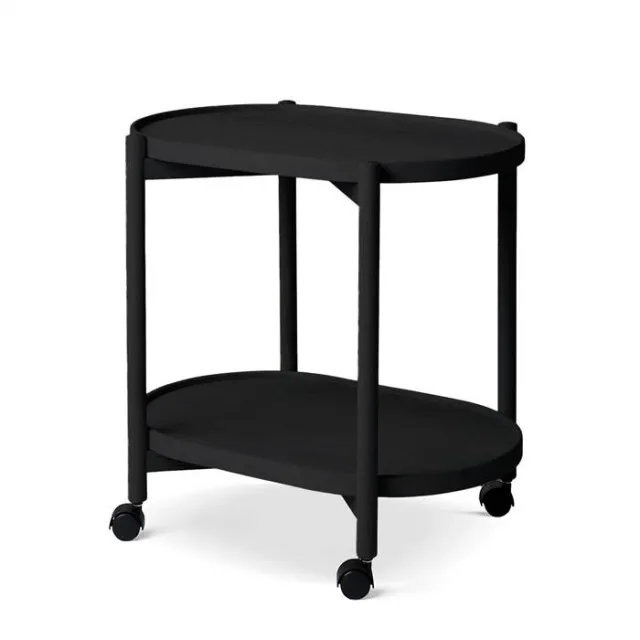 Thomsen Furniture James oval bakkebord - Sortbejdset eg - 40 x 60 cm