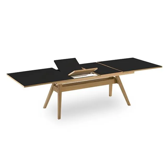 Skovby SM11 spisebord - hvidolieret eg - sort nanolaminat