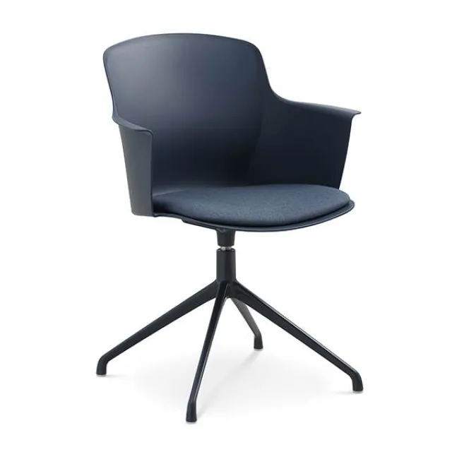 Erling Christensen Møbler Mia dining chair m/armlæn + pude - Denim - Svirvel denim