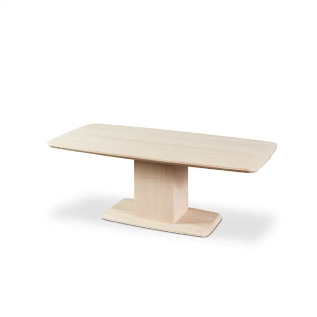 Skovby SM244 / SM267 sofabord - 130 x 65 cm - Bordplade: Massiv hvidolieret eg