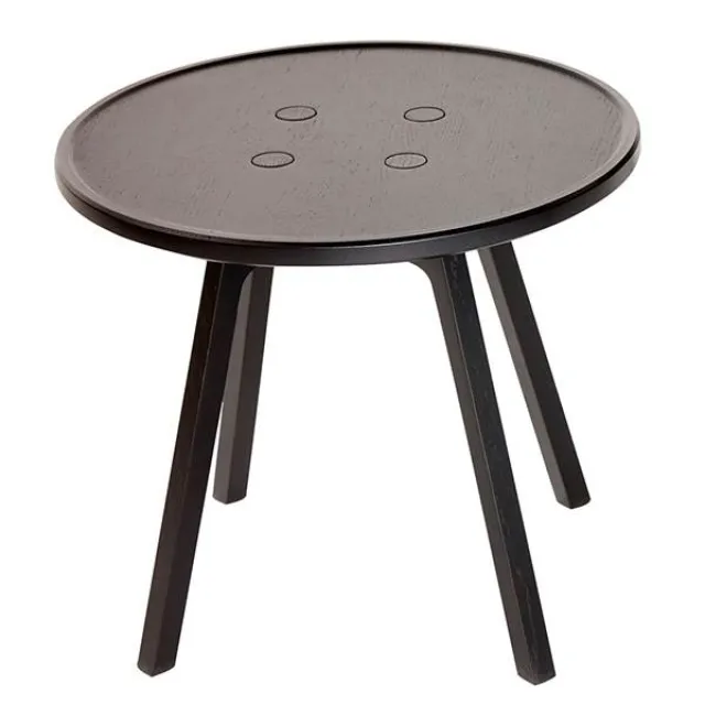 Andersen Furniture C2 sofabord - Massiv sort eg - Ø50 cm.