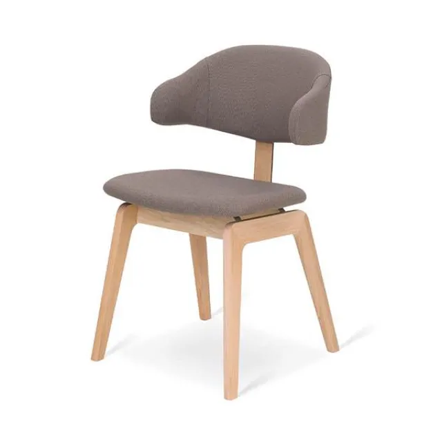 PBJ Designhouse PBJ Maior spisebordsstol - Lakeret mørk eg - Stof