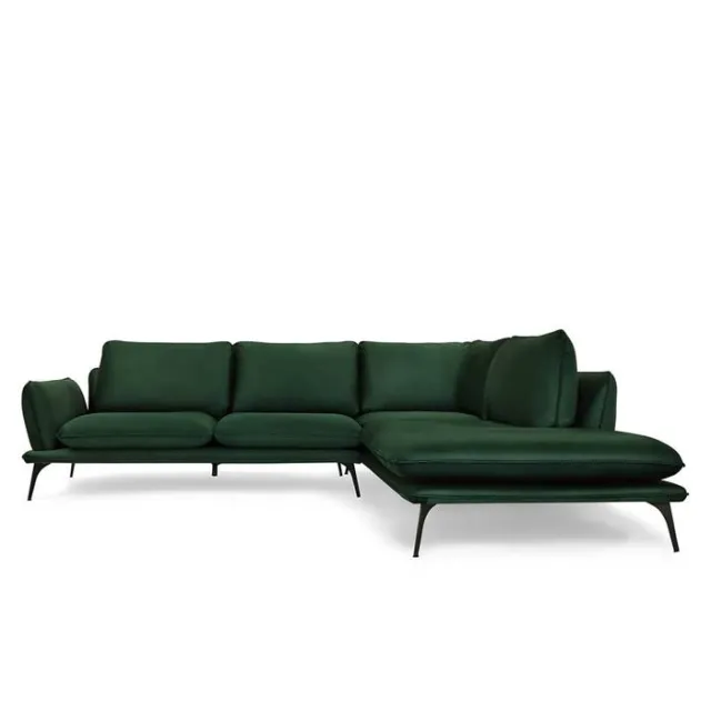 Erling Christensen Møbler Portimao hjørnesofa - mørkegrøn velour