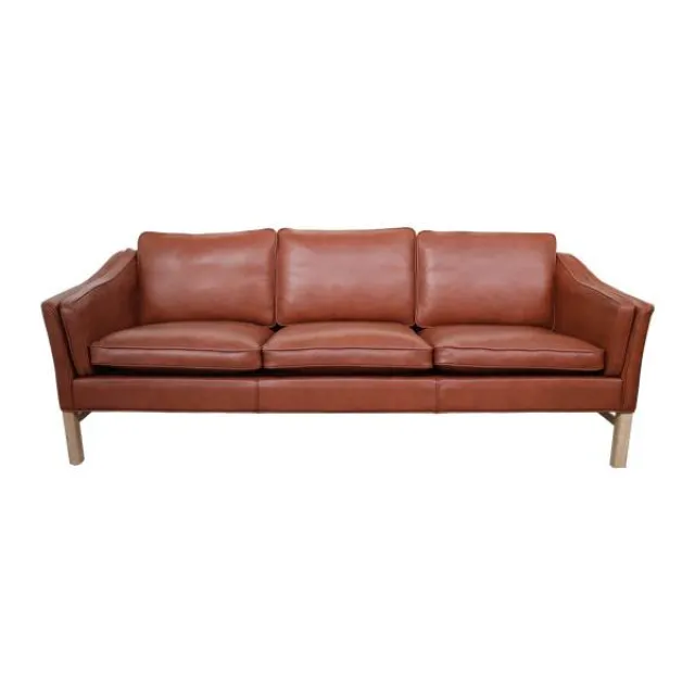 Erling Christensen Møbler Grandt 3 pers. lædersofa - Model 75/3 - Black (Madison)