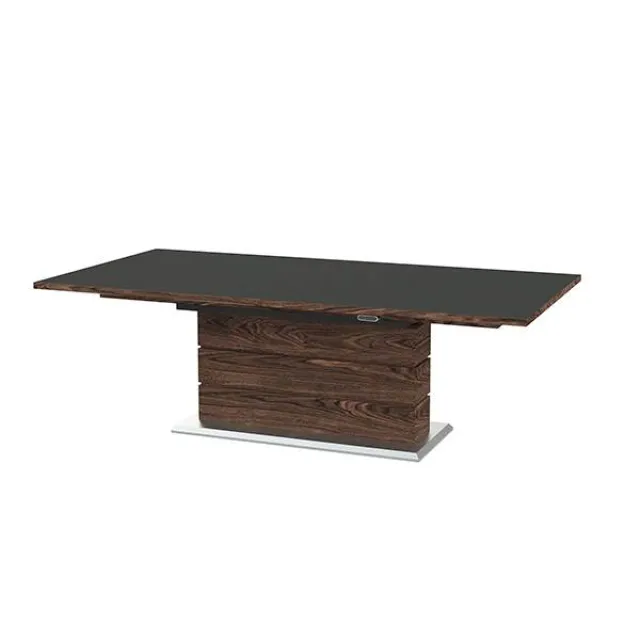 Skovby SM30 spisebord - Olieret valnød - Sort laminat